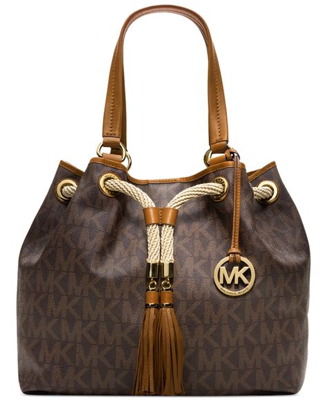 michael kors jet set gathered tote brown|michael kors jet set chain.